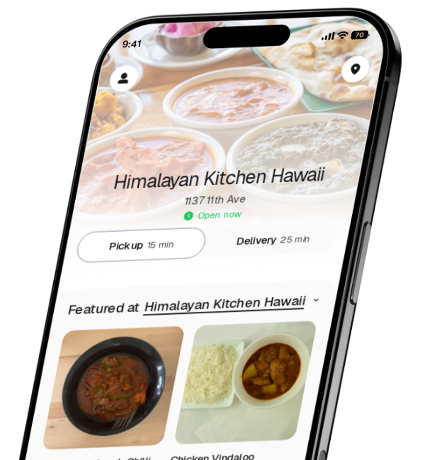 Himalayan Kitchen Hawaii app preview