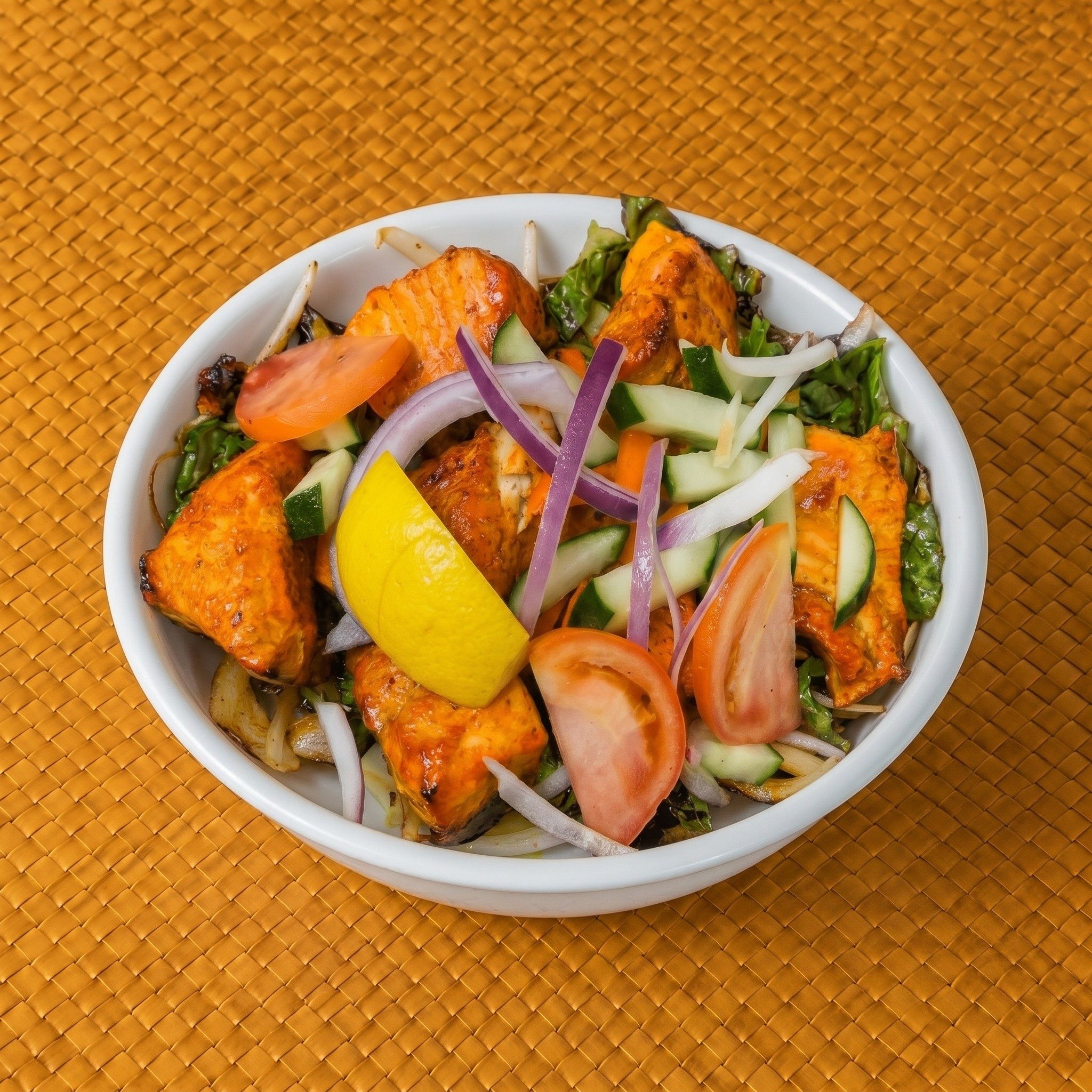 Fish & Shrimp Tandoori Salad.