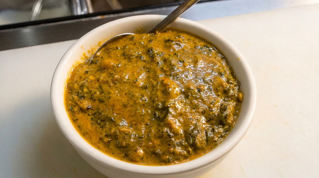 Saag Paneer (Palak Paneer).