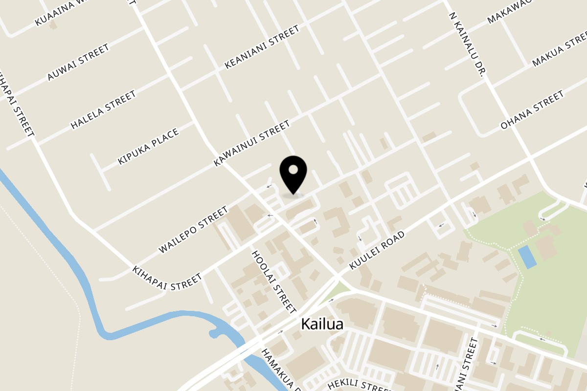 Map showing the location of Himalayan Kitchen Hawaii Himalayan Kitchen - Kailua on 442 Uluniu street in Kailua